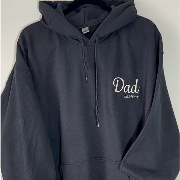 Custom Embroidered Dad Hoodie Sweatshirt. Great gift for Fathers Day/Birthdays - Picture 2 of 2